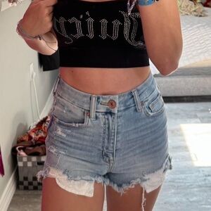 american eagle denim shorts